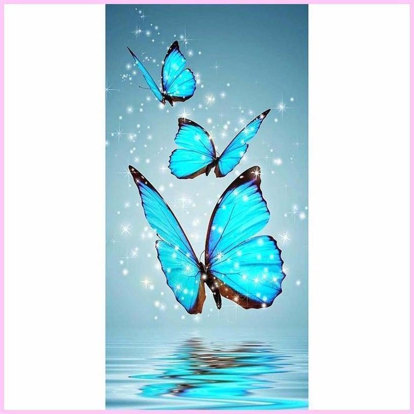 Magic Butterflies Alighting on a Spring-Diamond Painting Kit-Heartful Diamonds