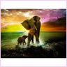 Elephant Mother and Child-Diamond Painting Kit-Heartful Diamonds