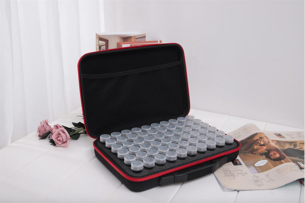 Premium Fabric Carrying Case with 60 Storage Bottles for Diamond Painting-Accessories-Heartful Diamonds