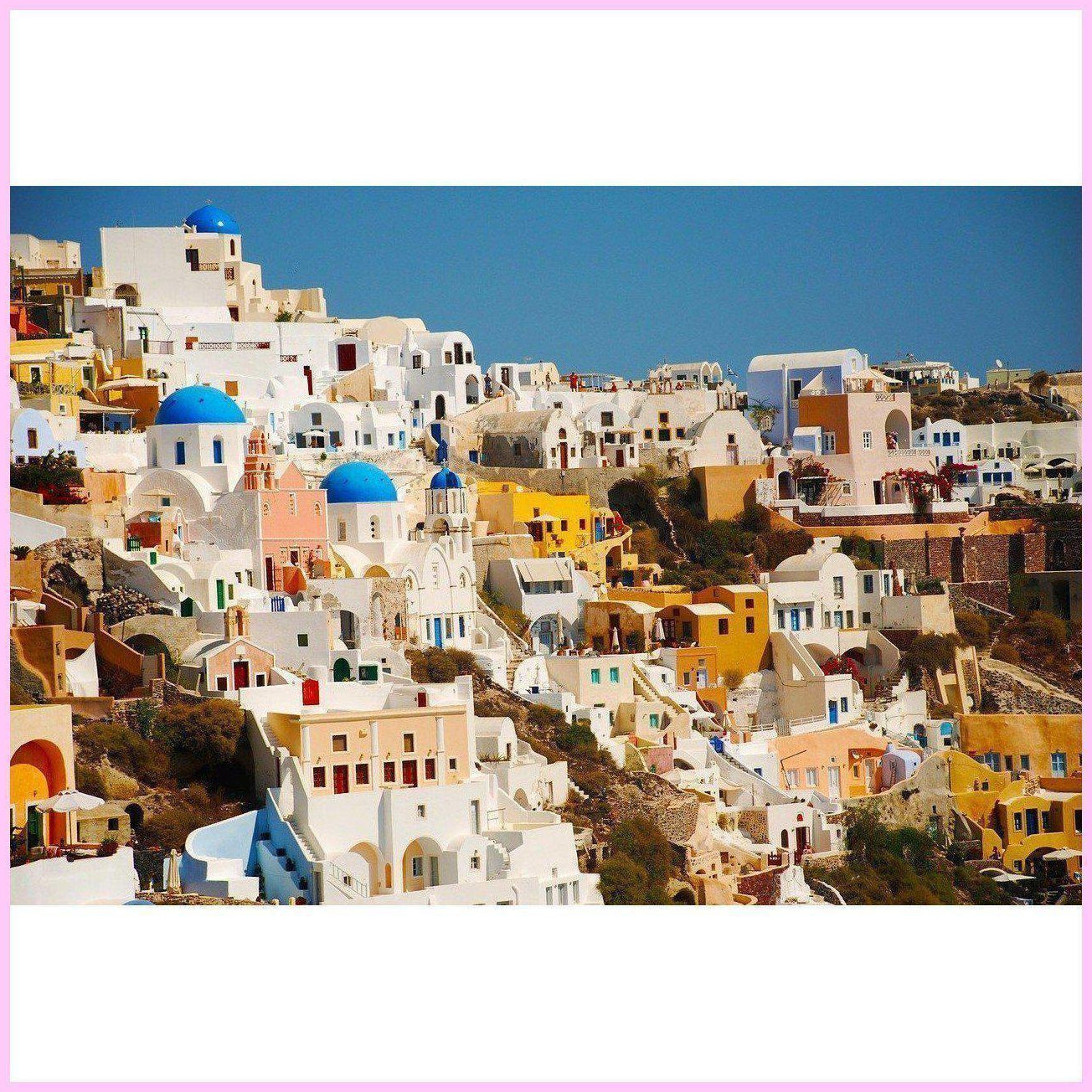 Santorini Greece Diamond Painting-Diamond Painting Kit-Heartful Diamonds