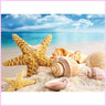 Starfish, Conch and Seashells-Diamond Painting Kit-Heartful Diamonds