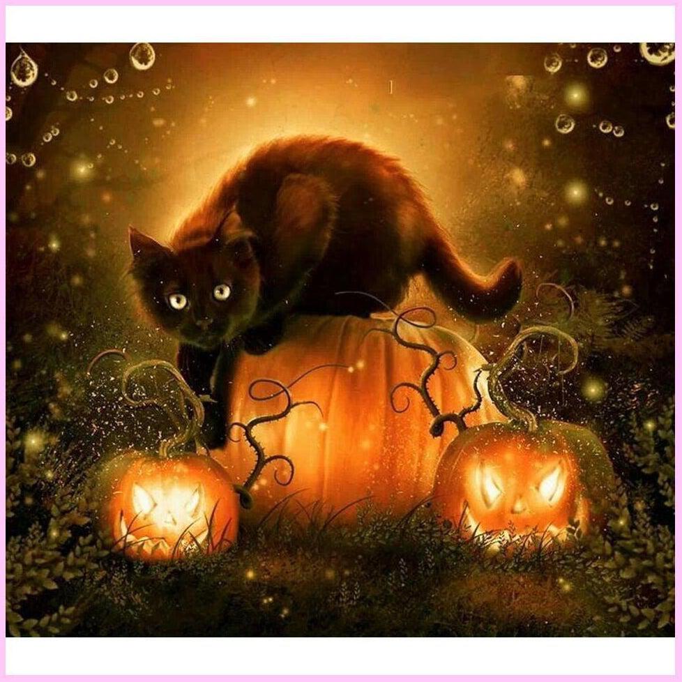 The Dark Cat-Diamond Painting Kit-Heartful Diamonds