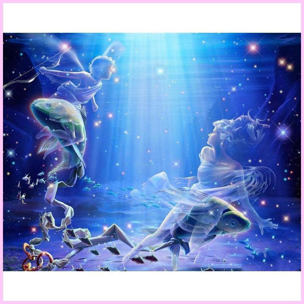 The Zodiac - Pisces-Diamond Painting Kit-Heartful Diamonds