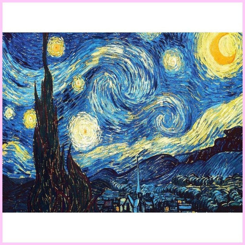 Starry Night Diamond Painting-Diamond Painting Kit-Heartful Diamonds