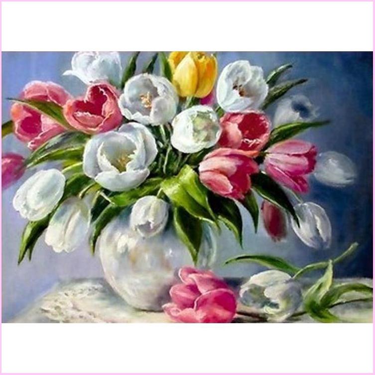Vase of Tulips - Starter Edition-Starter Kit-Heartful Diamonds