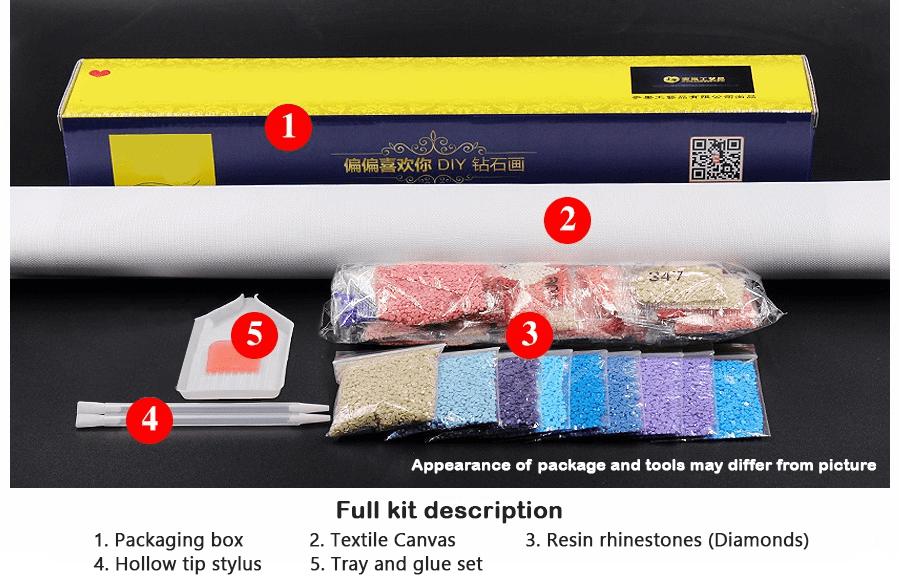 White Lotus Peacock (Special)-Special Diamond Painting Kit-Heartful Diamonds