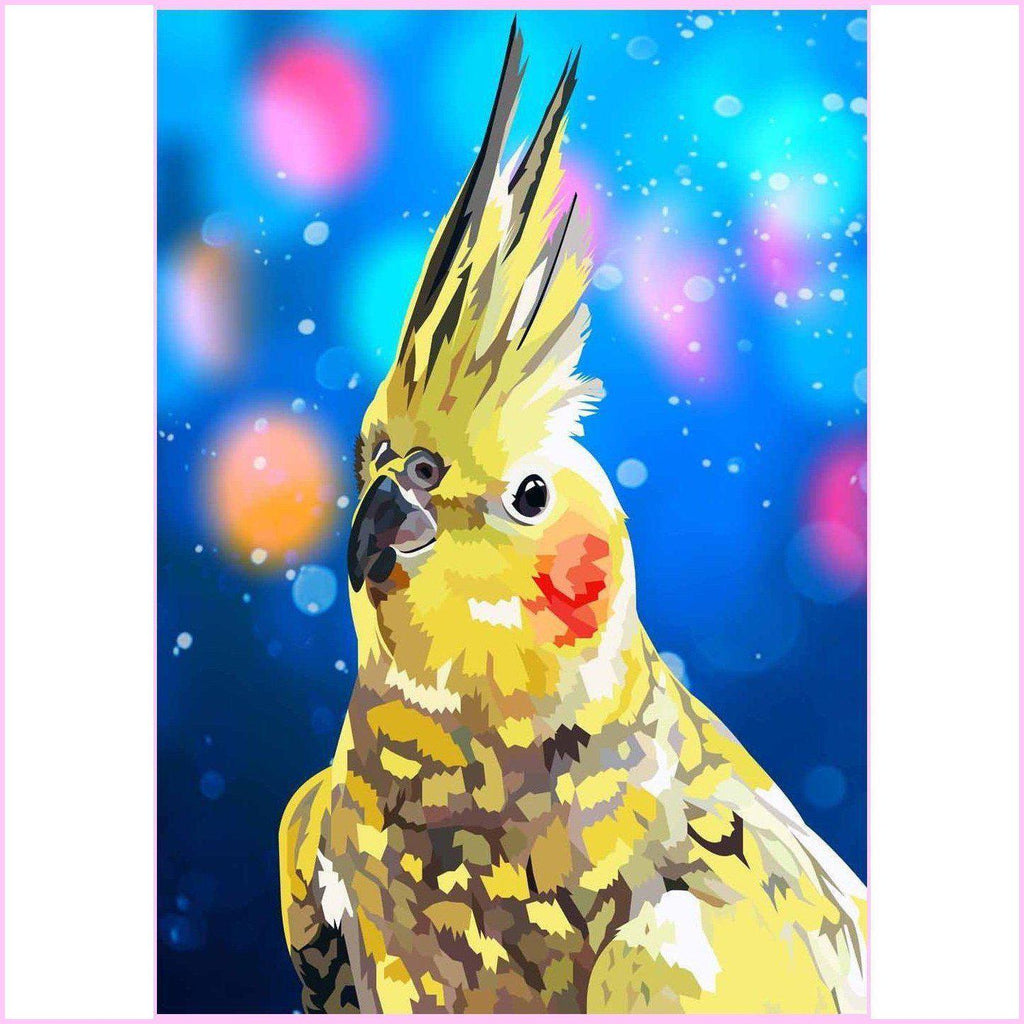 Yellow Cockatiel-Diamond Painting Kit-Heartful Diamonds
